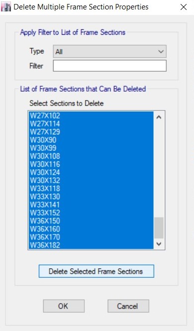 আবার Select করে → Delete Selected Frame Sections